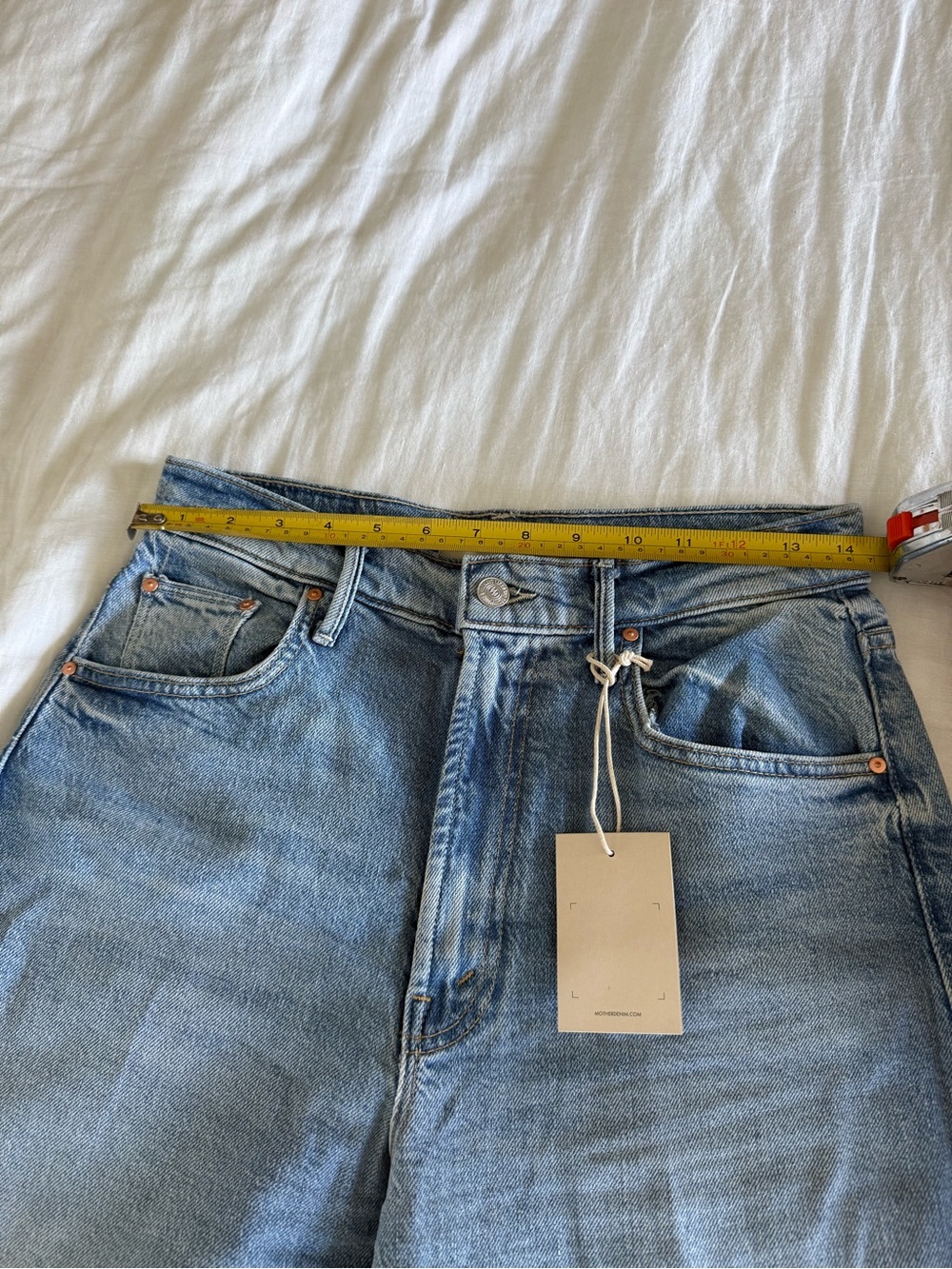 MOTHER Lil’ Lasso Sneak Jeans in shade “Sow Surreal” size 28 NWOT - Picture 13 of 13